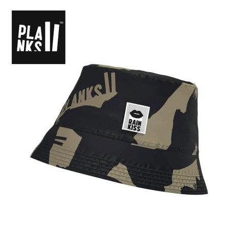 Bob PLANKS x RAIN KISS Bucket Hat Noir/Kaki Unisexe