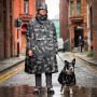 Poncho de pluie PLANKS x RAIN KISS Noir/Kaki Unisexe