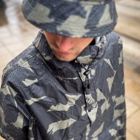 Poncho de pluie PLANKS x RAIN KISS Noir/Kaki Unisexe