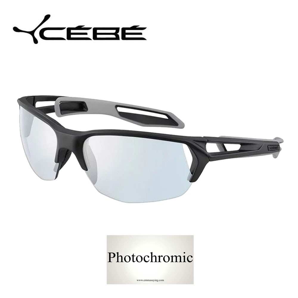 Lunettes de soleil CEBE S'Track Noir/Gris Unisexe - Photochromique
