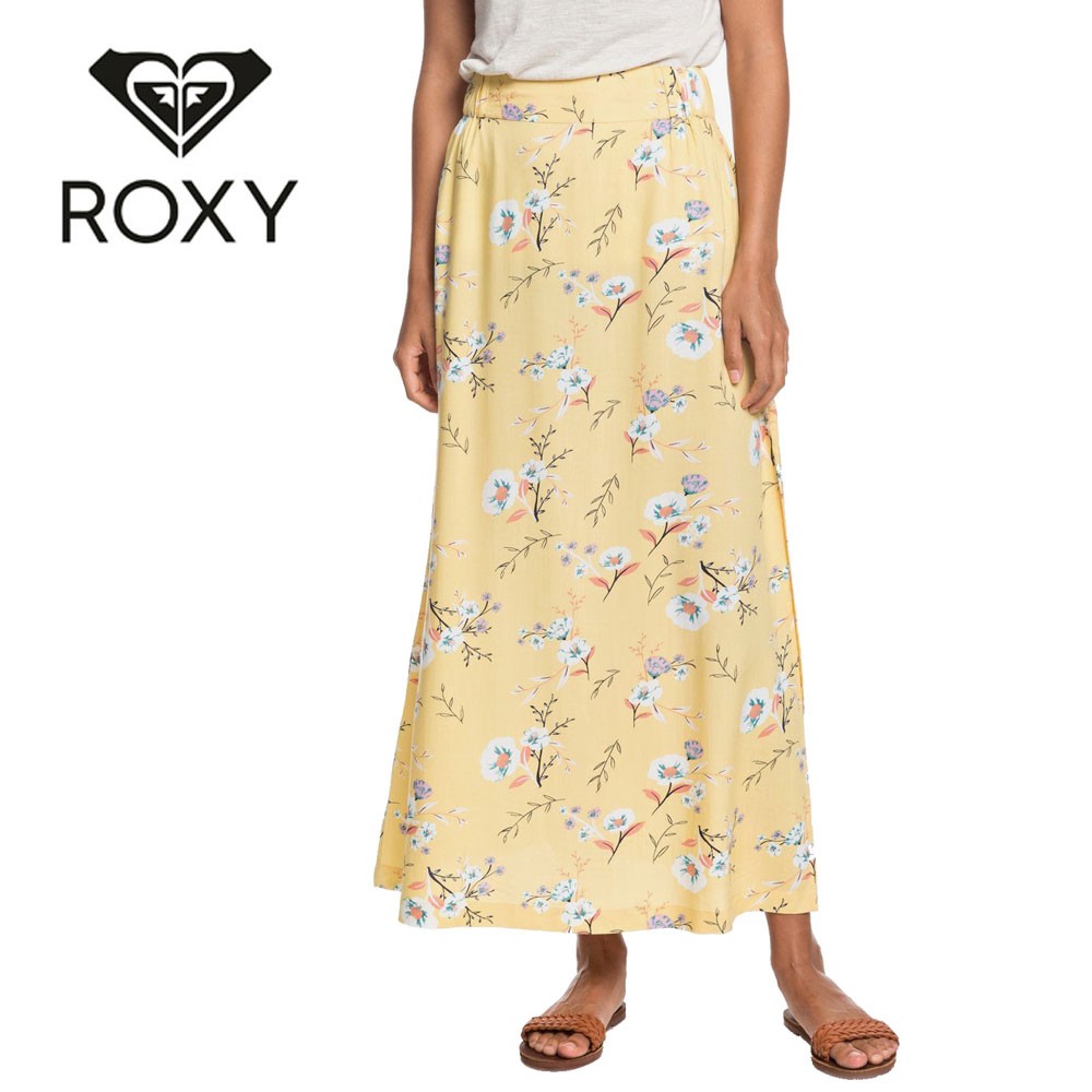 Jupe longue ROXY Tropical Chancer Jaune Femme