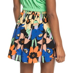 Jupe courte ROXY Golden Poppy Multicolore Femme