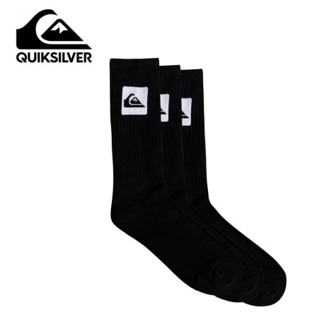 Chaussettes QUIKSILVER Regular Crew Noir Junior (X 3 paires)