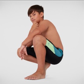Maillot de bain long SPEEDO Dive Jammer Noir / Vert Garçon