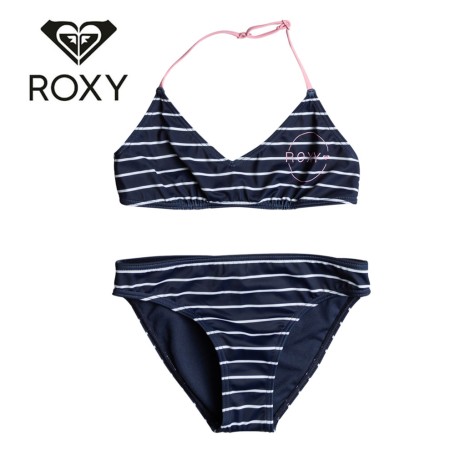 Maillot de bain ROXY Bico Basic Stripe Bleu marine Fille