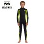 Combisurf BILLABONG Foil Back Zip 3:2 Noir/Jaune Junior