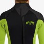 Combisurf BILLABONG Foil Back Zip 3:2 Noir/Jaune Junior