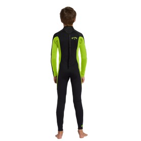 Combisurf BILLABONG Foil Back Zip 3:2 Noir/Jaune Junior