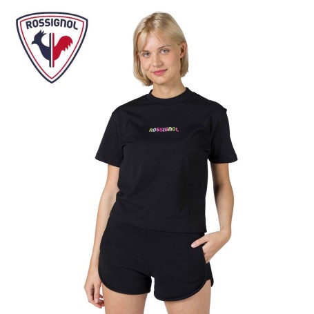 Tee-shirt ROSSIGNOL Embroidery Noir Femme
