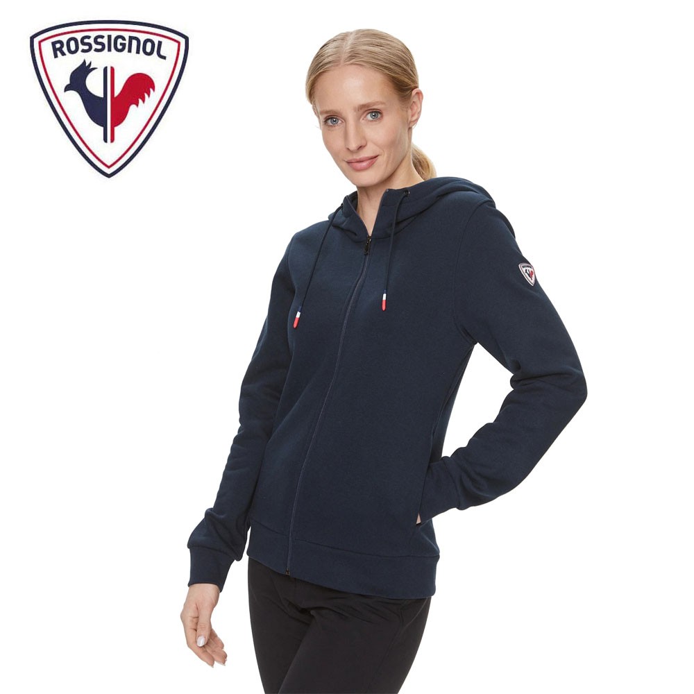 Sweat à capuche ROSSIGNOL Logo Hood FZ Bleu marine Femme