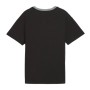 T-shirt PUMA Power Colorblock Noir/Gris Junior