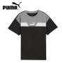 T-shirt PUMA Power Colorblock Noir/Gris Junior