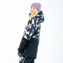 Anorak de ski PLANKS Overstoke Noir/Blanc Femme