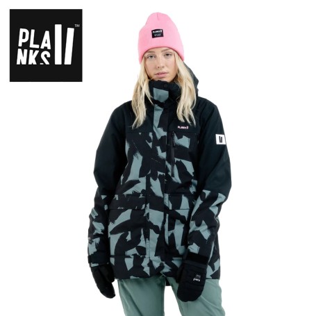 Parka de ski PLANKS All Time Insulated Noir/ Kaki Femme