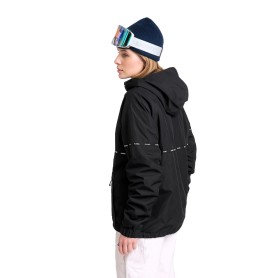 Anorak PLANKS Gateway Noir en déstockage mannequin femme - image crée par l'IA
