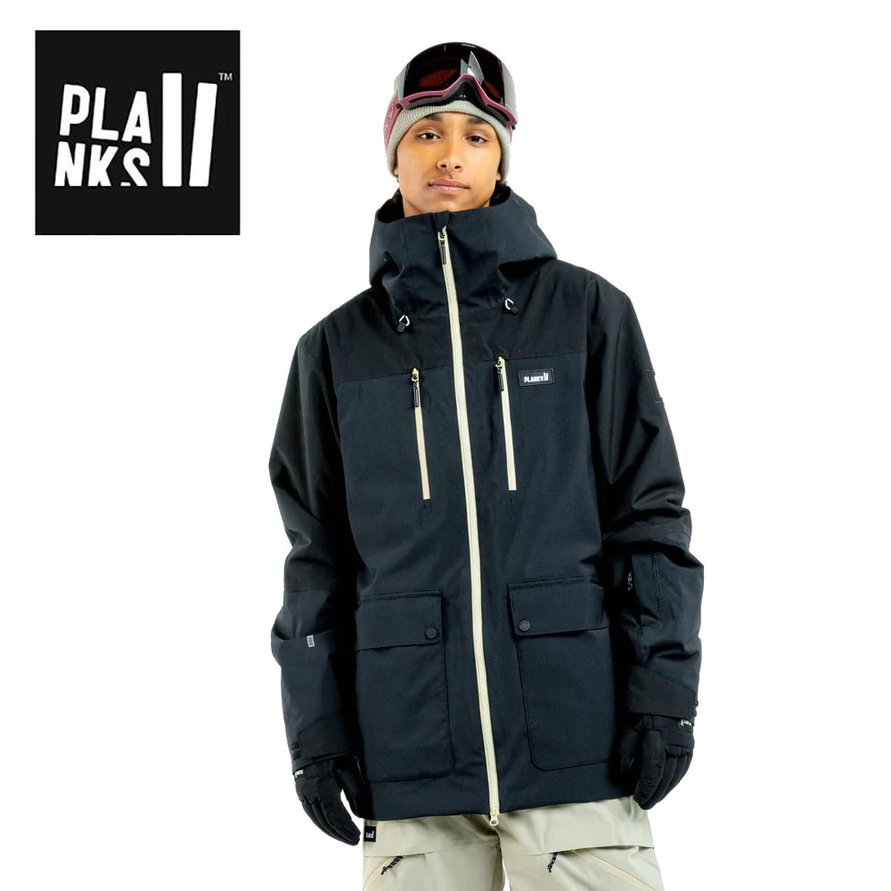 Veste de ski PLANKS Good Times Insulated Noir Homme en promotion