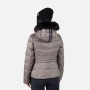 Doudoune de ski Rossignol Femme de couleur argentée, chaude (Primaloft®, duvet, laine mérino) et imperméable en déstockage