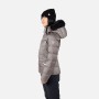Doudoune de ski Rossignol Femme de couleur argentée, chaude (Primaloft®, duvet, laine mérino) et imperméable en déstockage