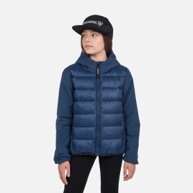 veste hybride pour la ville avec effet doudoune pour fille et garcon - tissu imperméable et stretch - en déstockage
