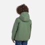 veste hybride verte pour la ville avec effet doudoune pour fille et garcon - tissu imperméable et stretch - en déstockage