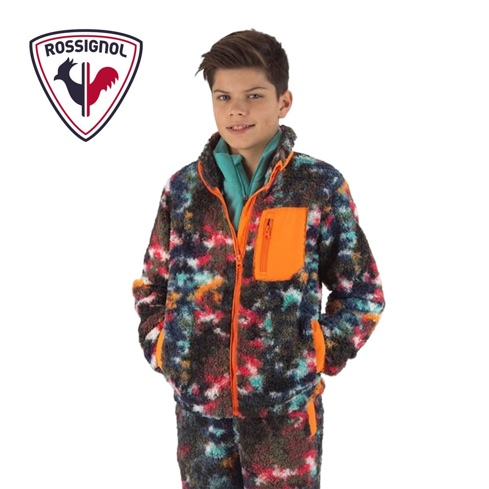 veste polaire rossignol junior en sherpa multicolore - sympa et technique - polaire enfant en déstockage