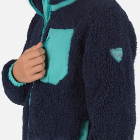 veste polaire rossignol junior chaude en sherpa  - détail poche - polaire enfant en déstockage