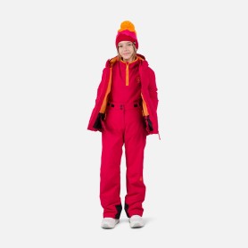 pantalon de ski imperméable et chaud signé Rossignol - pantalon rouge pour les filles - mannequin fille