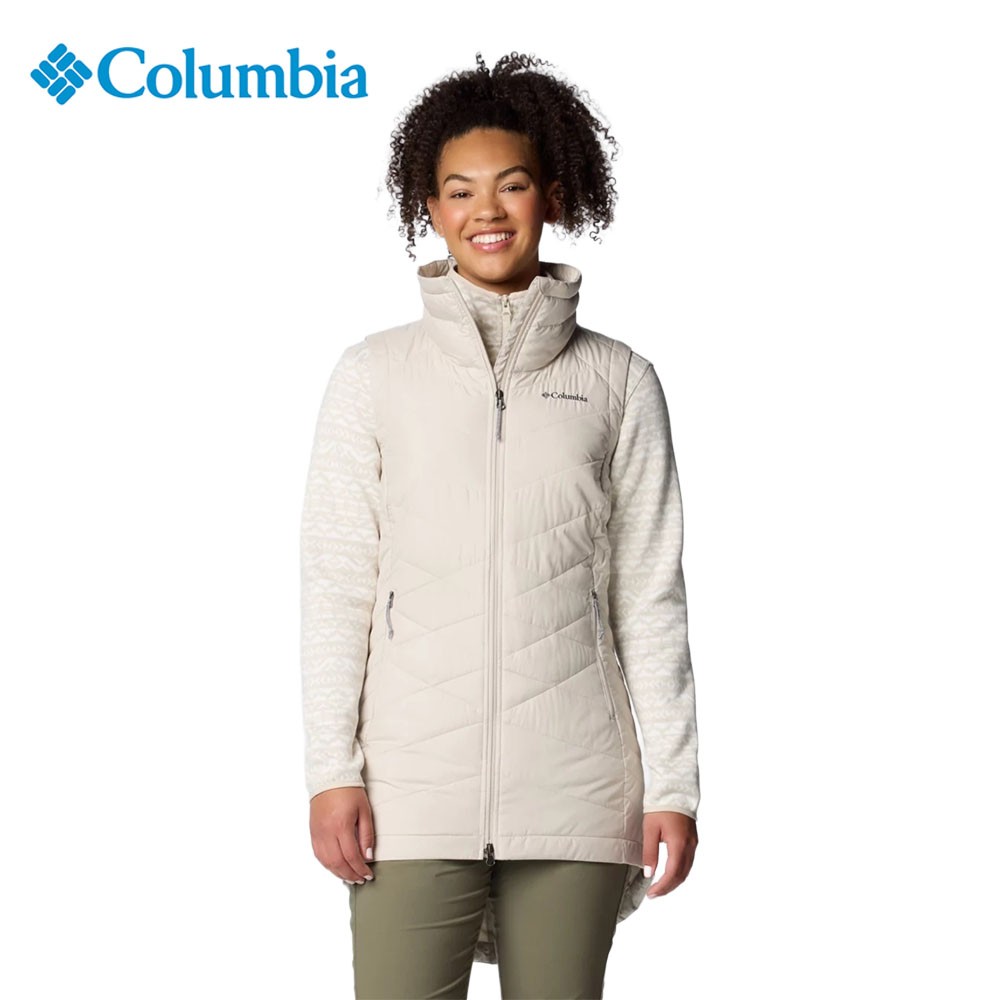 micro doudoune longue et sans manches  femme de la marque Columbia - profitez d'une remise de 40 %