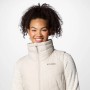 micro doudoune longue et sans manches  femme de la marque Columbia - couleur beige