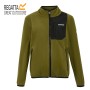 veste zippée enfant en polaire sherpa verte en déstockage