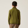 veste zippée enfant en polaire sherpa verte en déstockage