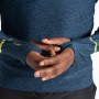 Couche intermédiaire demi-zippée bleue homme Power Up II: tissu recyclé, respirant et extensible, à prix réduit
