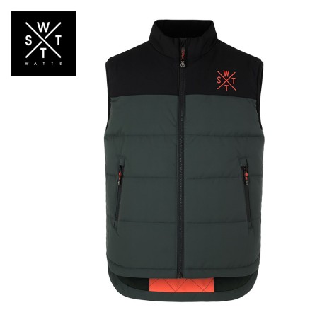 Doudoune sans manche WATTS Code Noir/Vert Homme