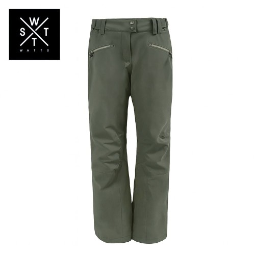 pantalon femme pour le ski et le snowboard - vert - pantalon de ski à moins de 90 euros - image modifiée par l'IA