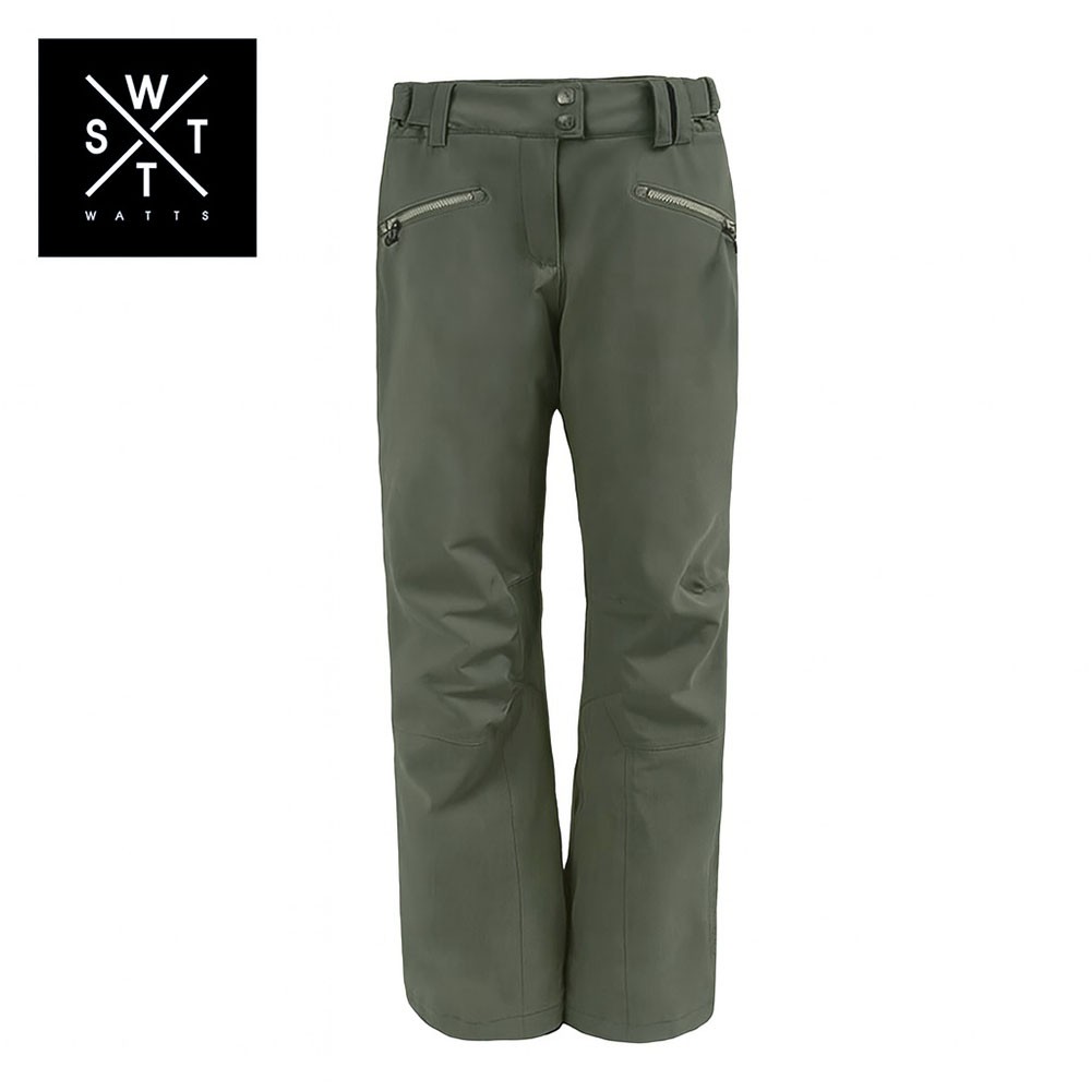pantalon femme pour le ski et le snowboard - vert - pantalon de ski à moins de 90 euros - image modifiée par l'IA
