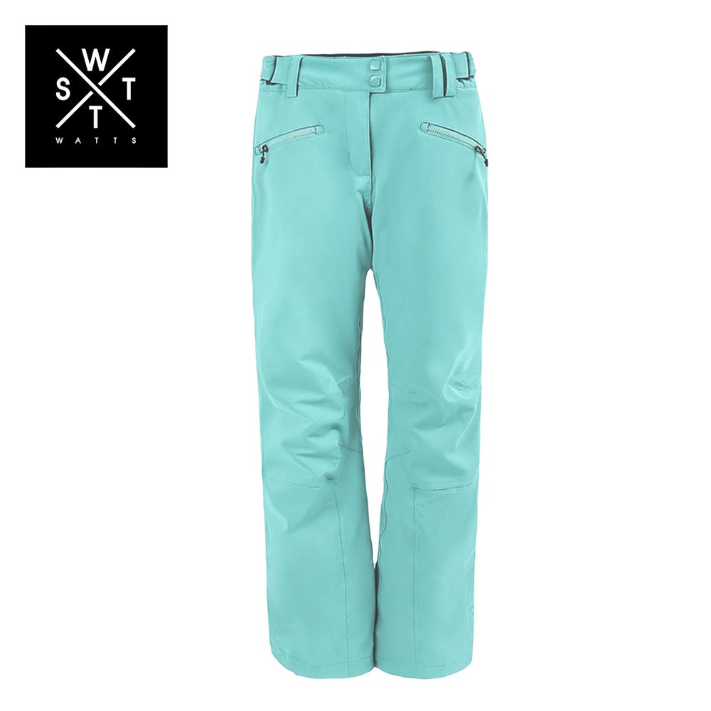 pantalon femme pour le ski et le snowboard - turquoise - pantalon de ski à moins de 90 euros - image modifiée par l'IA