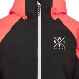 veste de ski enfant noir et rose fluo - imperméable et performante - veste à moins de 100 euros