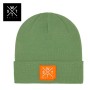 Bonnet de ski homme/femme vert en  laine mérinos en déstockage - image modifiée par l'IA