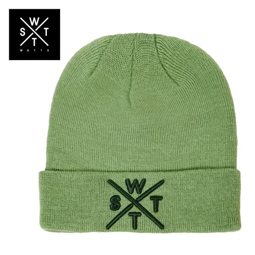 Bonnet de ski homme/femme vert en  laine mérinos en déstockage - image modifiée par l'IA