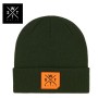 Bonnet de ski homme/femme vert forêt en  laine mérinos en déstockage - image modifiée par l'IA