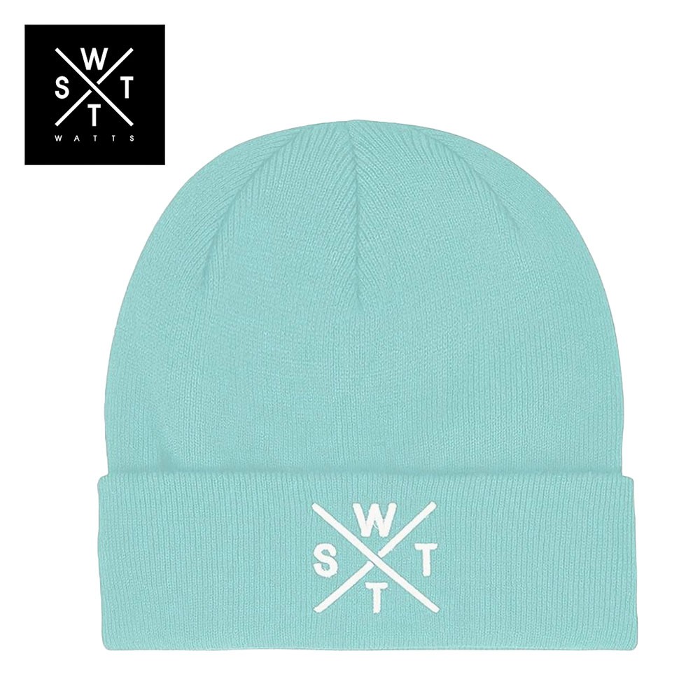 Bonnet de ski homme/femme bleu en  laine mérinos en déstockage - image modifiée par l'IA