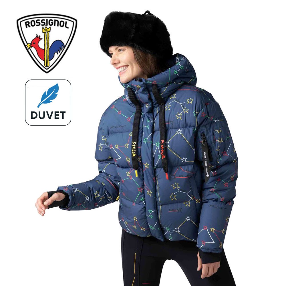 Doudoune de ski ROSSIGNOL JCC Modul Print Down Bomber Bleu Femme