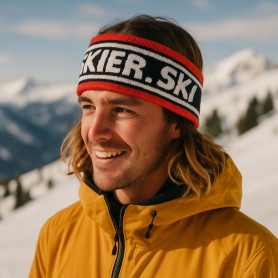 Bandeau vintage de qualité pour aller skier - en  déstockage - image générée par l'IA