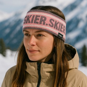 Bandeau vintage de qualité pour aller skier - en  déstockage - image générée par l'IA