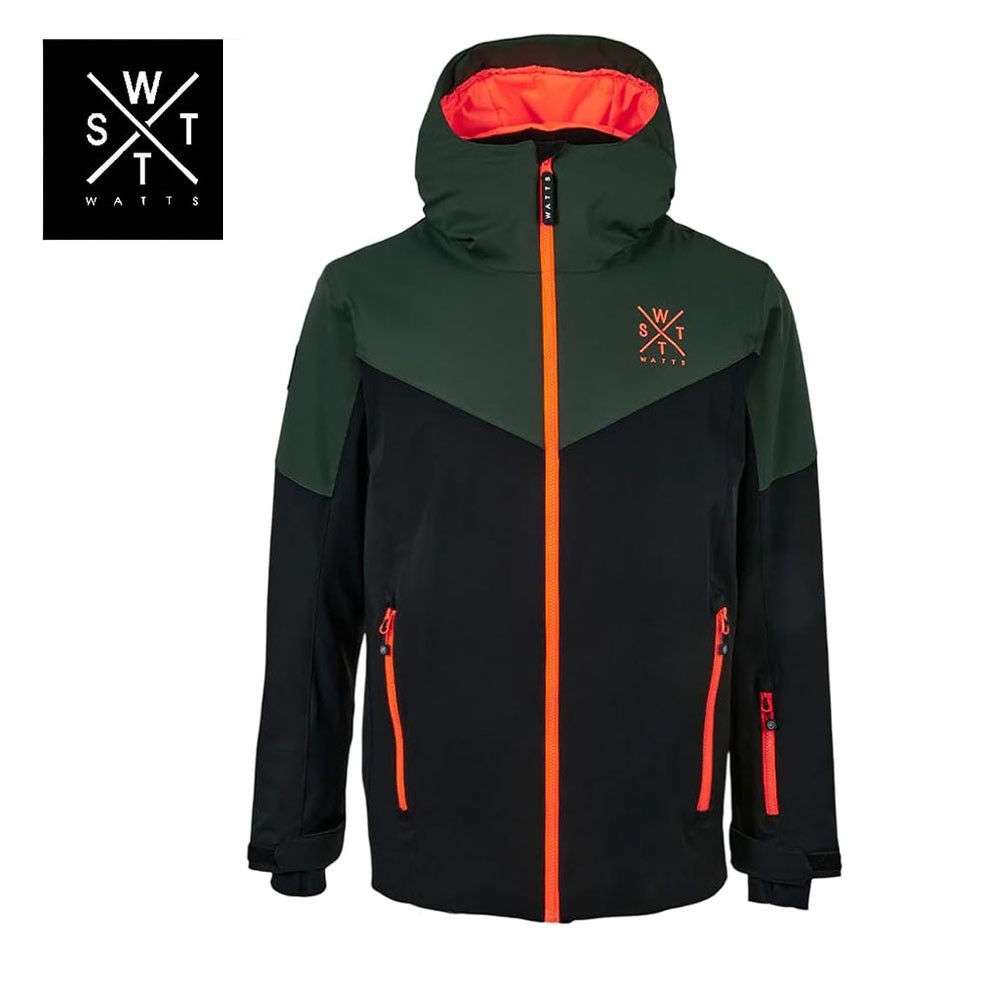 Veste de ski WATTS Storm Vert/Noir Junior