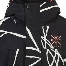 Parka de ski WATTS Clever Noir/Vert d'eau Unisexe