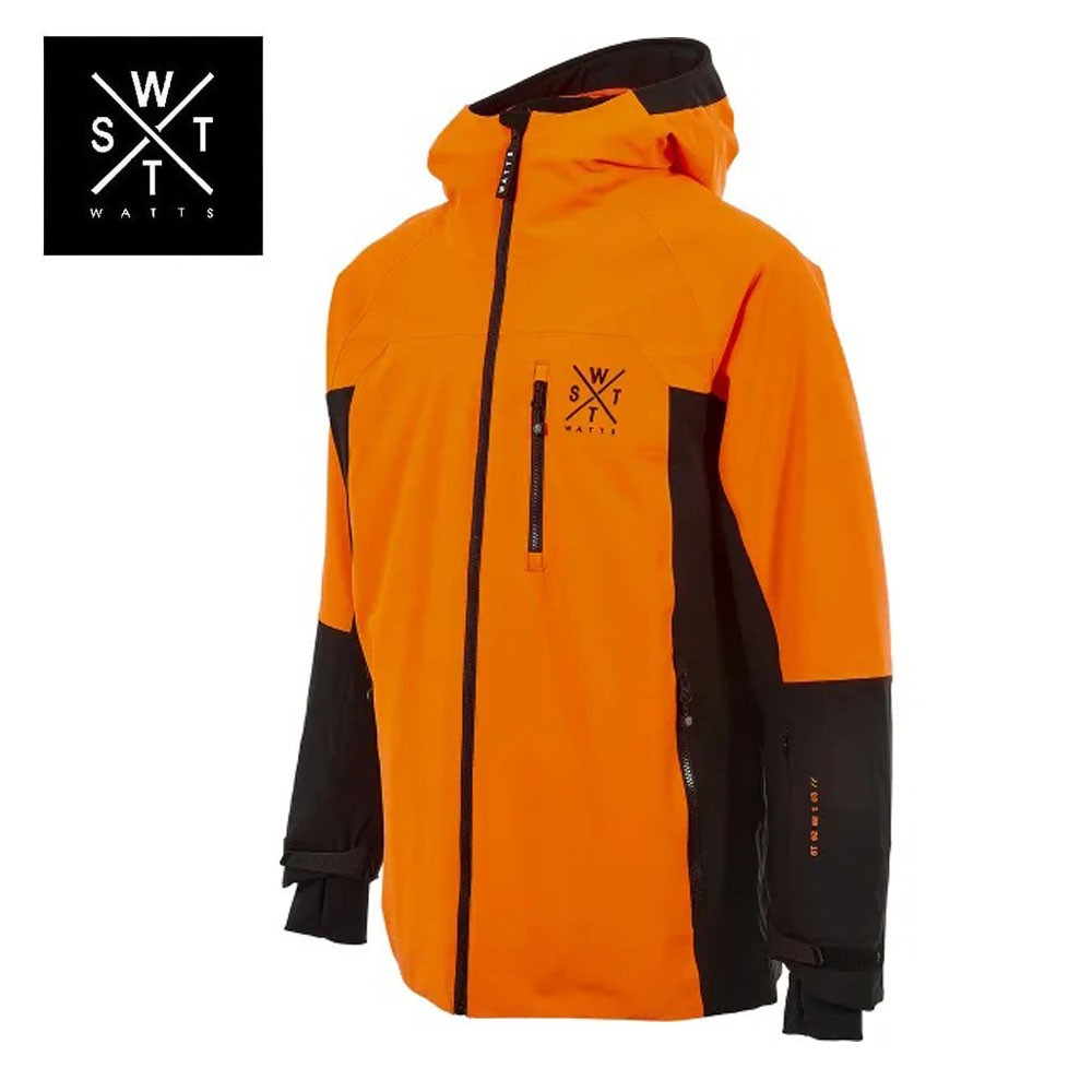 Veste de ski WATTS S Regular Noir/Orange Homme