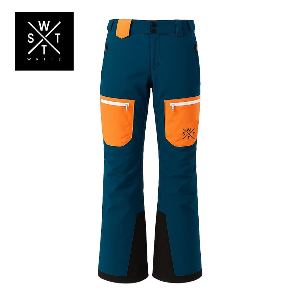 Pantalon de ski WATTS 1 XJib Bleu/Orange fluo Homme