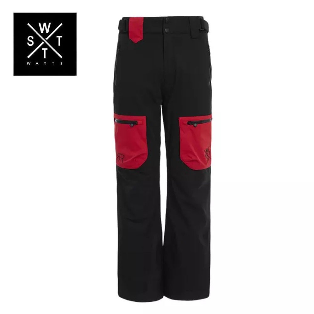 Pantalon de ski WATTS 1 XJib Noir/Rouge Homme