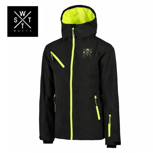 Veste de ski WATTS Vertical Noir/Jaune Fluo Femme